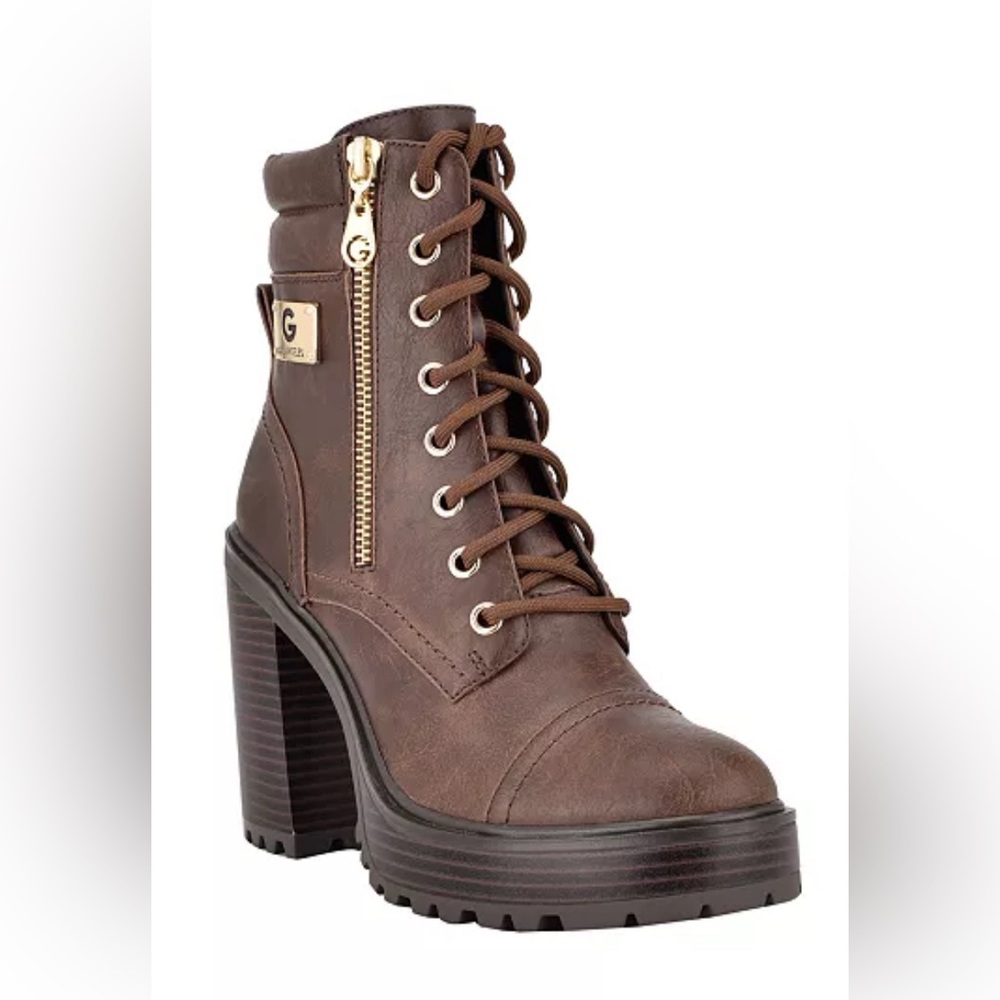 GBG Los Angeles Brown Heeled Boots